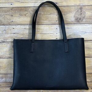 VINCE CAMUTO Size Medium Womens Tote Vegan Leather‎ Handbag  Black / Gray
